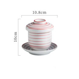 Japanese Ceramic Soup Cup With Lid