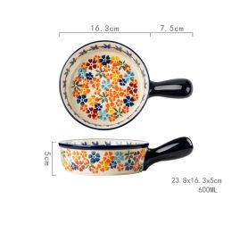 Ceramic Bowl With Special Handle For Oven And Microwave Oven