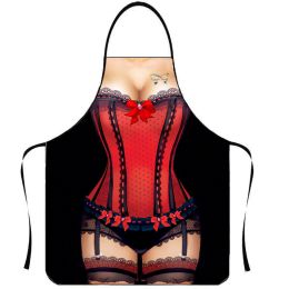 Men's And Women's Fashion Eccentric Personality Creative Printing Apron