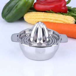 1pc Stainless Steel Lemon Squeezer; Juicer With Bowl Container For Oranges Lemons Fruit; Portable Orange Juicer; Kitchen Tools - 1