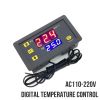 AC110-220V Probe line 20A Digital Temperature Control LED Display Thermostat With Heat/Cooling Control Instrument - AC110-220V