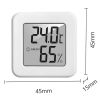 1PC White Mini Electronic Temperature and Humidity Meter Car Thermometer with Smiling Face Display Refrigerator Thermometer - White