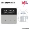 Tuya WiFi Smart Thermostat APP Remote Alexa Alice Home Temperature Controller 11V 220V Electric Heating Smart Life - 16A Electric Heating - WIFI