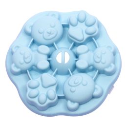 1pc Silicone Jelly Pudding Mold; Non-stick Food Grade Silicone Mold; Reusable Cake Mold Ice Cube Mold; DIY Baking Tools - Blue