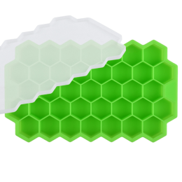 1pc Ice Tray Mold Honeycomb Silicone Ice Tray Hexagonal Ice Tray 37 Honeycomb Ice Trays - Green