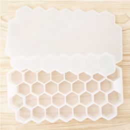 1pc Ice Tray Mold Honeycomb Silicone Ice Tray Hexagonal Ice Tray 37 Honeycomb Ice Trays - White