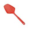 1pc Kitchen Gadget Colander Spatula Leaking Net Strainer Soup Spoon Line Leak Thick Nylon Large Spoon Silicone Leak Ice Shovel 13.5in*4.92in - Red