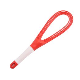 1pc Storeable And Foldable Household Multifunctional Manual Rotary Egg Beater - Red