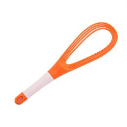 1pc Storeable And Foldable Household Multifunctional Manual Rotary Egg Beater - Orange