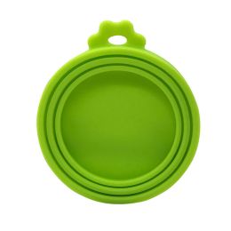 1pc 3 In 1 Reusable Food Storage Keep Fresh Tin Cover Cans Cap Pet Can Box Cover Silicone Can Lid Hot Kitchen Supply Mould Proof Hot - Green