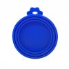 1pc 3 In 1 Reusable Food Storage Keep Fresh Tin Cover Cans Cap Pet Can Box Cover Silicone Can Lid Hot Kitchen Supply Mould Proof Hot - Deep Blue