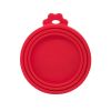 1pc 3 In 1 Reusable Food Storage Keep Fresh Tin Cover Cans Cap Pet Can Box Cover Silicone Can Lid Hot Kitchen Supply Mould Proof Hot - Red