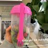 1pc Salad Cup; Household Salad Cup; Portable Salad Cup; Lunch Cup - Pink