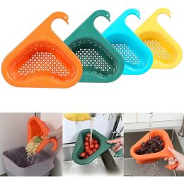 Swan Drain Basket Sink 4pcs, Kitchen Triangle Sink Filter, Corner Kitchen Sink Strainer Basket - multicolor