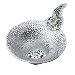 Tin Phoenix Feather Tea Strainer Handmade Tea Infuser Chinese Style Tea Strainer Kung Fu Tea Accessory,Silver - Default