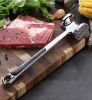 Zinc Alloy Meat Tenderizer Double Sided Non-Slip Handle Meat Mallet Kitchen Tool - Silver