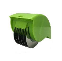 Vegetable Slicer Chopper Herb Mincer Cutter Shredder Kitchen Gadget Tool - Green