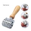 Rolling Meat Tenderizer Stainless Steel Handheld Meat Rolling Hammer for Tendering Steak Beef Pork Chicken Kitchen Gadget Tool - wood