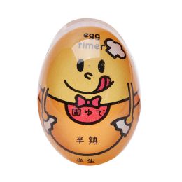 Portable Egg Timer Sensitive Hard & Soft Boiled Color Changing Indicator Tells When Eggs Are Ready For Kitchen Study Homework Sport Exercise - yellow