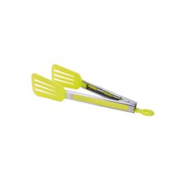 Spatula Tong Kitchen Tongs Stainless Steel Cooking Silicone Buffet Serving Tongs Heat Resistant with Locking Handle Joint - yellow