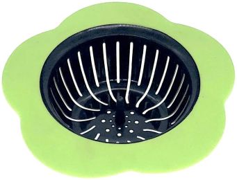 Flower Shaped Kitchen Sink Strainer Floor Drainer Bathtub Cover Drain Tub Stopper Strainers for Floor Laundry Bathroom 4.5inch Diameter - green