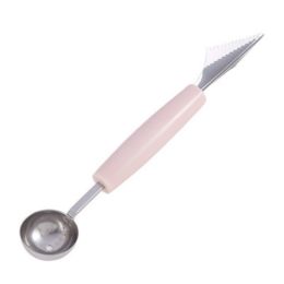 Steel Fruit Digger Cutting Watermelon Artifact Fruit Ball Digging Ball Ice Cream Round Spoon Fruit Cutting Carving Knife - Pink