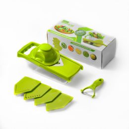 Multifunctional vegetable cutter kitchen tool grater potato radish grater - green