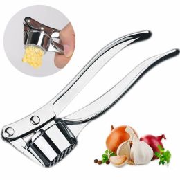 Garlic Press Crusher Mincer Chopper Peeler Squeeze Cutter Stainless Steel Ginger - default