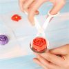 2pcs Piping Flower Scissors/Nail Kitchen Baking Pastry Tool Rose Decor Lifter Fondant Cake Decorating Tray Cream Transfer Set - White Set