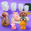 1pc Teddy Dog Ice Cube Mold; Mousse Cake Silicone Mold; Creative Cute Animal Shaped Epoxy Mold; DIY Tools - Tactic Dog