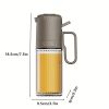 1pc Thickened Glass Mist Oil Spray Pot; Kitchen Utensils; Barbecue Oil Spray Bottle - Brown-250ml