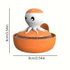 1pc; Cartoon Octopus Pot Brush With Holder; Iron Sponges Scrubbers; Cleaning Ball; For Pot; Pan; Dish; Kitchen Sink Cleaning; Kitchen Gadgets - Orange