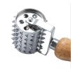 Rolling Meat Tenderizer Stainless Steel Handheld Meat Rolling Hammer for Tendering Steak Beef Pork Chicken Kitchen Gadget Tool - wood