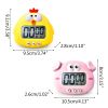 Kitchen Timer; Cute Cartoon Pig Electronic Countdown Timer; LCD Digital Cooking Timer Cooking Baking Assistant Reminder Tool - Yellow