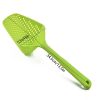 1pc Kitchen Gadget Colander Spatula Leaking Net Strainer Soup Spoon Line Leak Thick Nylon Large Spoon Silicone Leak Ice Shovel 13.5in*4.92in - Red