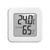 1PC White Mini Electronic Temperature and Humidity Meter Car Thermometer with Smiling Face Display Refrigerator Thermometer - White