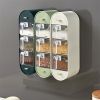 1 Piece Spice Box Organizer; Wall Mounted Seasoning Box; Adhesive Seasoning Storage Box; Kitchen Storage Box - White