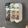 1 Piece Spice Box Organizer; Wall Mounted Seasoning Box; Adhesive Seasoning Storage Box; Kitchen Storage Box - Light Green color