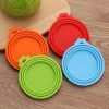 1pc 3 In 1 Reusable Food Storage Keep Fresh Tin Cover Cans Cap Pet Can Box Cover Silicone Can Lid Hot Kitchen Supply Mould Proof Hot - Red