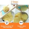 1pc Stainless Steel Vegetable And Fruit Slicing Tools Potato Lattice Salad Tools Creative Kitchen Utensils - Blue