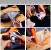 Kitchen Scissors Kitchen Shears Come Apart Multi Function Stainless Steel Cooking Scissors with Comfortable Non Slip Handle - Stainless Steel