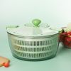 Vegetable Fruit Dehydrator Salad Useful Multifunctional Household Quickly Dryer Basket Shake Plastic Kitchen Tool Spinner - GREEN-B