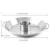 1pc Stainless Steel Round Roasting Pan; Chicken Roaster Rack Holder; 12.4inch/31.5cm; Thanksgiving Gift; Dishwasher Safe - 12.4-inch Baking Dish