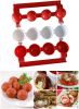 DIY Meatball Maker Mold Fishball Squeezer Homemade Meat Baller Press Molder for Kitchen Tool - red+white