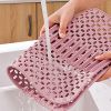 1pc Kitchen Silicone Drain Mat; Kitchen Sink Protection Anti-Scratch Mat; Non-Slip Card Bowl Card Position Mat; 16.93*12.6inch - Purple - 1PC