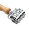 Rolling Meat Tenderizer Stainless Steel Handheld Meat Rolling Hammer for Tendering Steak Beef Pork Chicken Kitchen Gadget Tool - wood