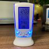 Multifunction Calendar Temperature Digital Alarm Clock with Blue Back Light Electronic Calendar Thermometer Led Clock With Time - White