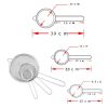 Set of 3 Stainless Steel Fine Mesh Strainers Multi-Purpose Food Strainer and Colander Sieve for Baking and Cooking Preparation - 3-PC