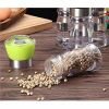 Manual Pepper Grinder Portable Hand Twist Pepper Mill Spice Salt Kitchen Grinding Tool - green