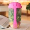 1pc Salad Cup; Household Salad Cup; Portable Salad Cup; Lunch Cup - Pink